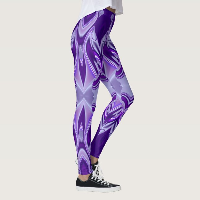 Purple Flower Rainbow Dreams Leggings (Right)