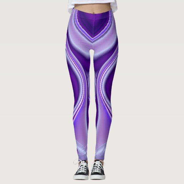 Purple Flower Rainbow Dreams Leggings (Front)