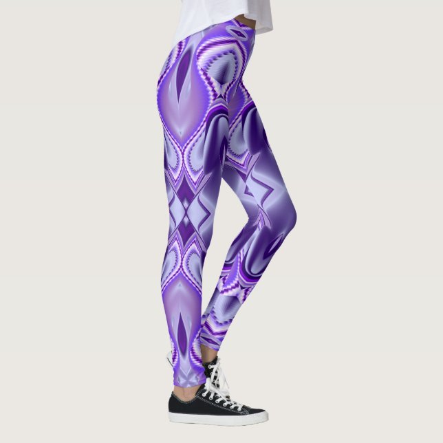 Purple Flower Rainbow Dreams Leggings (Right)