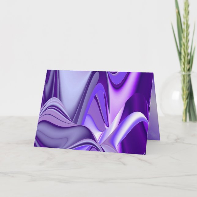 Purple Flower Rainbow Dreams Note Card (Front)