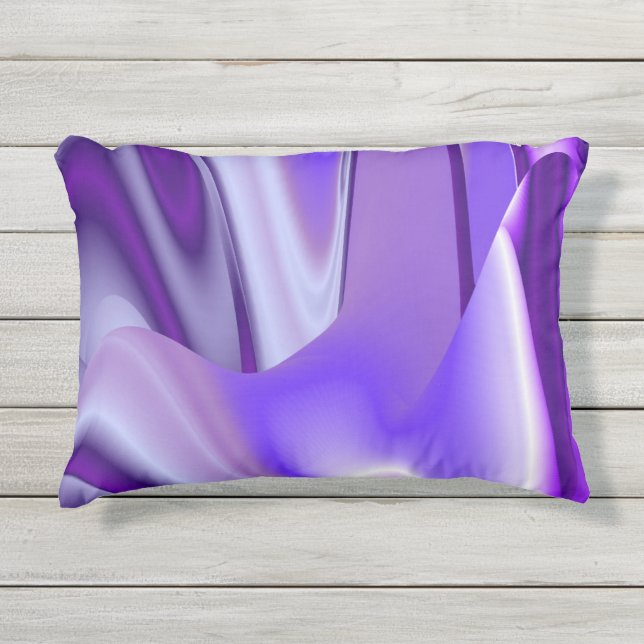 Purple Flower Rainbow Dreams Outdoor Pillow (Front)