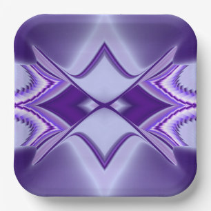 Purple Flower Rainbow Dreams Paper Plates