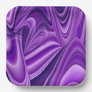 Purple Flower Rainbow Dreams Paper Plates