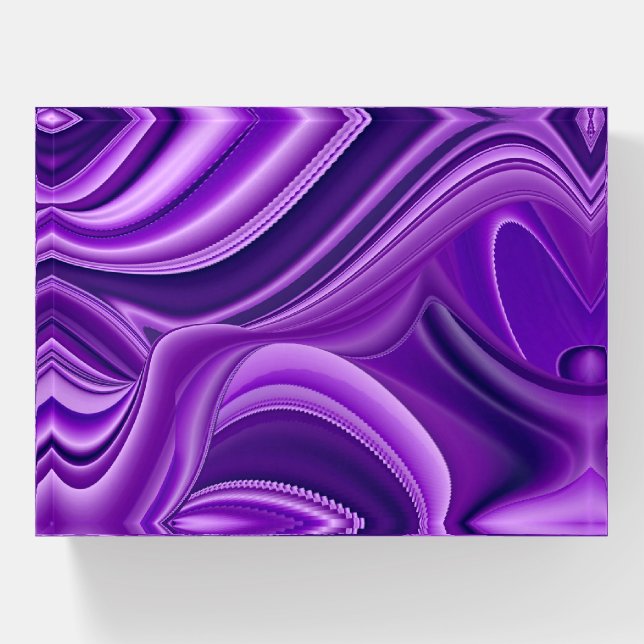 Purple Flower Rainbow Dreams Paperweight (Front)