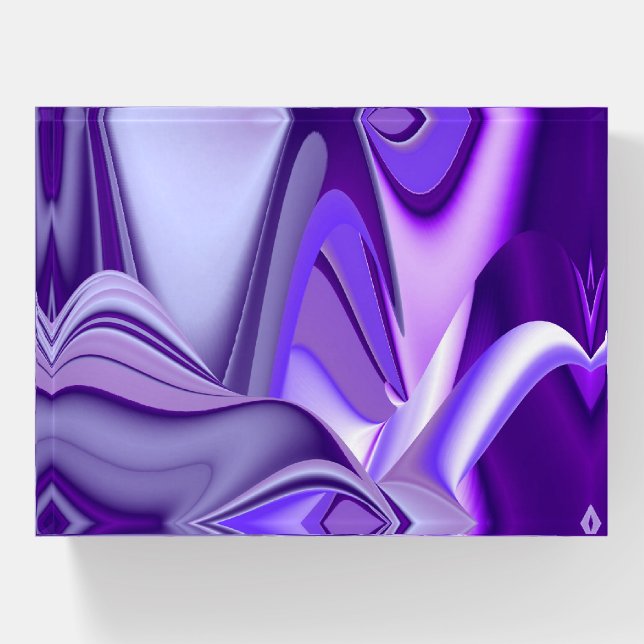 Purple Flower Rainbow Dreams Paperweight (Front)