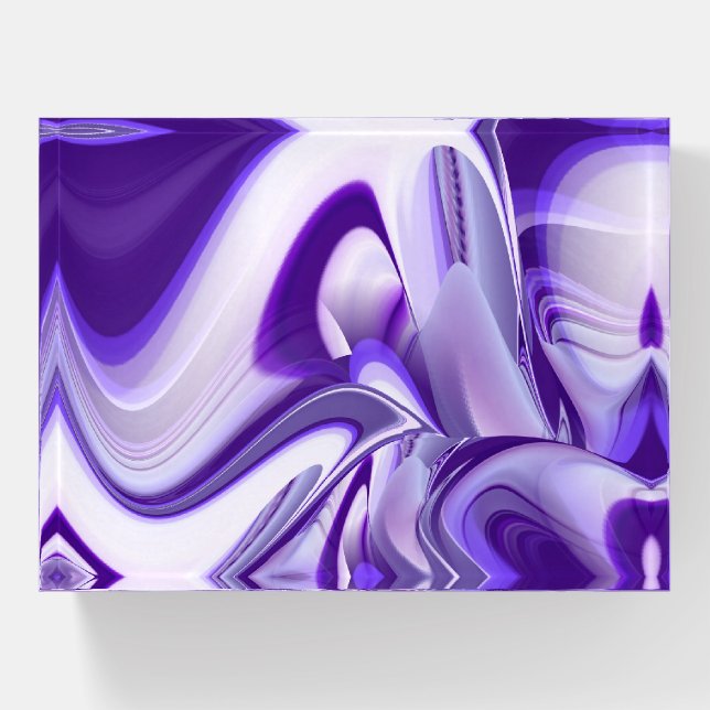 Purple Flower Rainbow Dreams Paperweight (Front)
