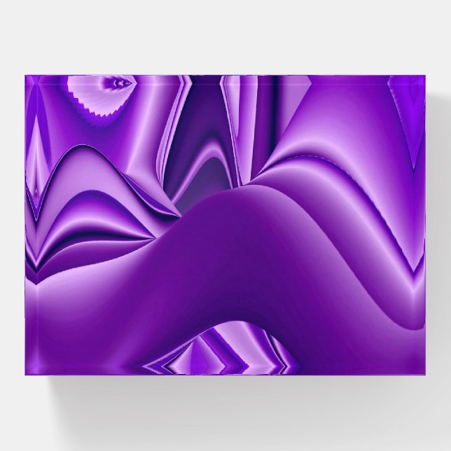 Purple Flower Rainbow Dreams Paperweight (Front)