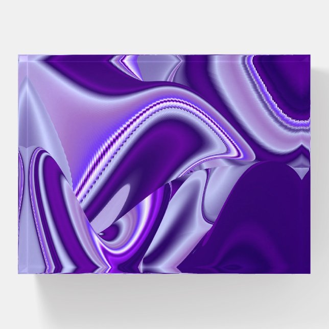 Purple Flower Rainbow Dreams Paperweight (Front)