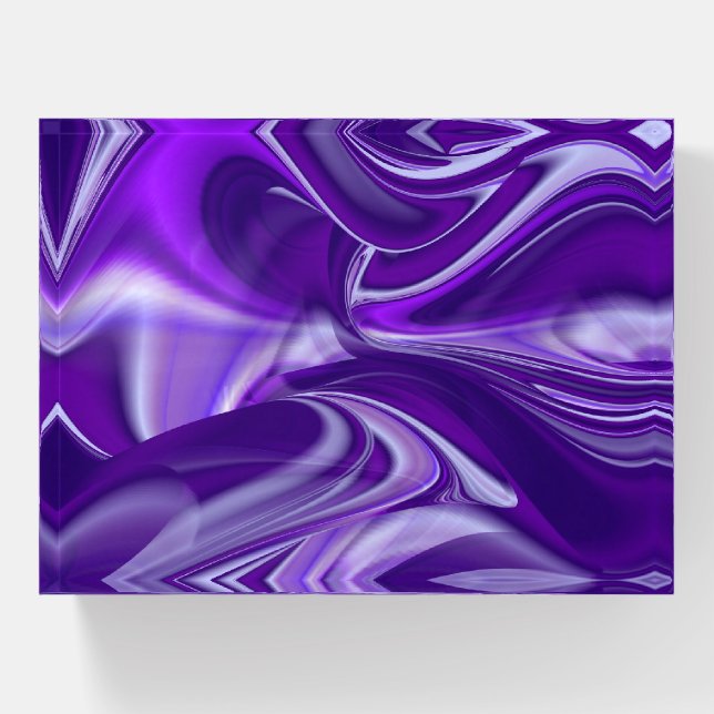 Purple Flower Rainbow Dreams Paperweight (Front)