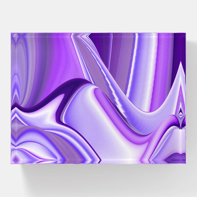 Purple Flower Rainbow Dreams Paperweight (Front)