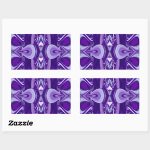 Purple Flower Rainbow Dreams Rectangular Sticker