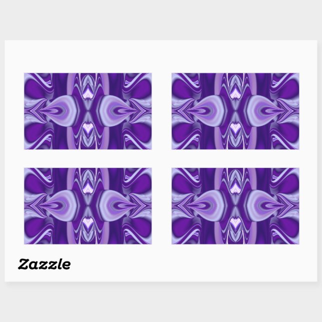 Purple Flower Rainbow Dreams Rectangular Sticker (Sheet)