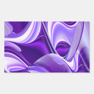 Purple Flower Rainbow Dreams Rectangular Sticker