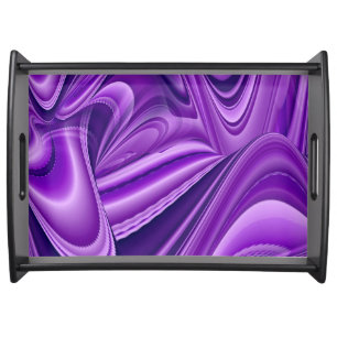 Purple Flower Rainbow Dreams Serving Tray
