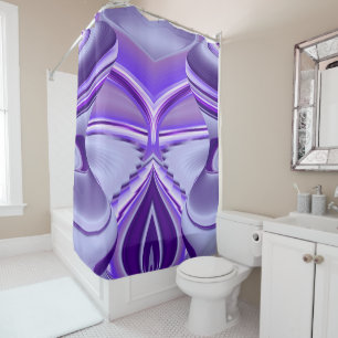 Purple Flower Rainbow Dreams Shower Curtain