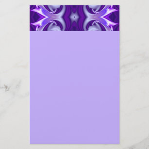 Purple Flower Rainbow Dreams Stationery