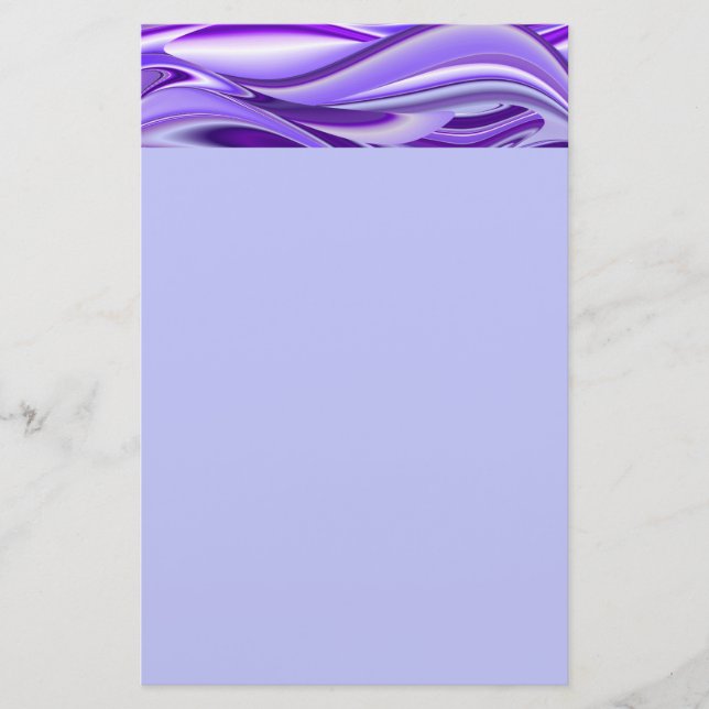 Purple Flower Rainbow Dreams Stationery (Front)