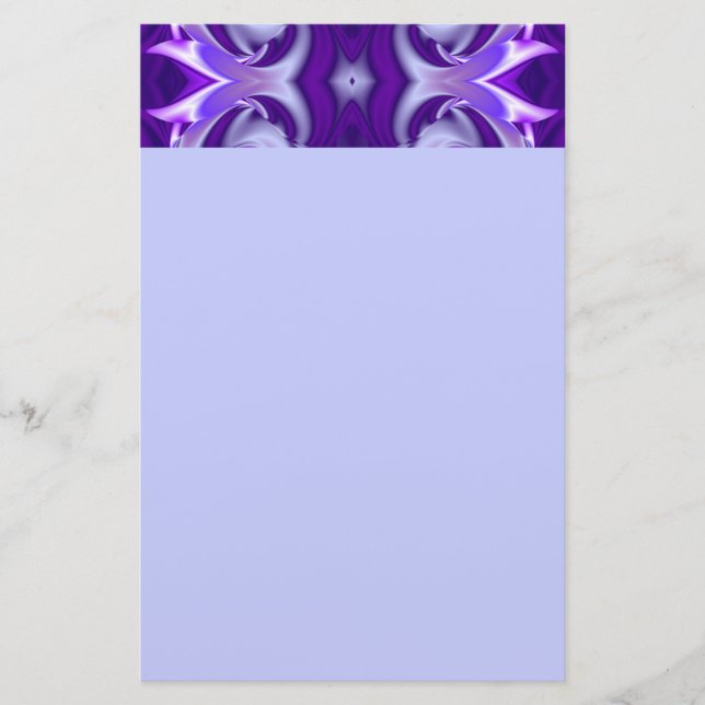 Purple Flower Rainbow Dreams Stationery (Front)