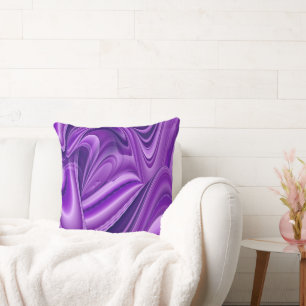 Purple Flower Rainbow Dreams Throw Pillow