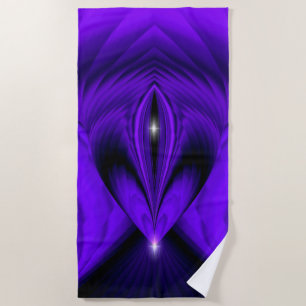 Purple Flower Rainbow Dreams Two Stars Beach Towel
