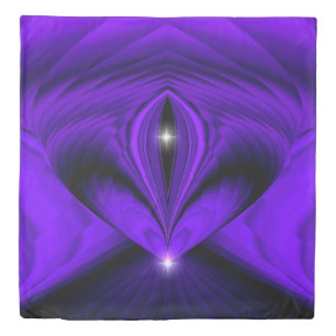 Purple Flower Rainbow Dreams Two Stars Duvet Cover