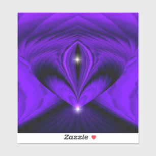 Purple Flower Rainbow Dreams, Two Stars Sticker