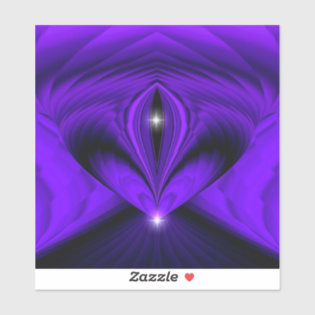 Purple Flower Rainbow Dreams, Two Stars Sticker (Sheet)