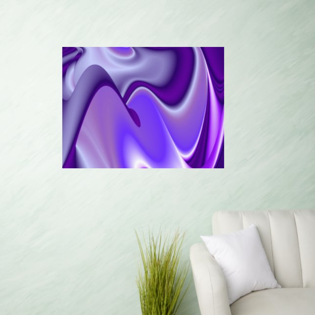 Purple Flower Rainbow Dreams Wall Decal (Living Room)
