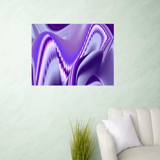 Purple Flower Rainbow Dreams Wall Decal (Living Room)