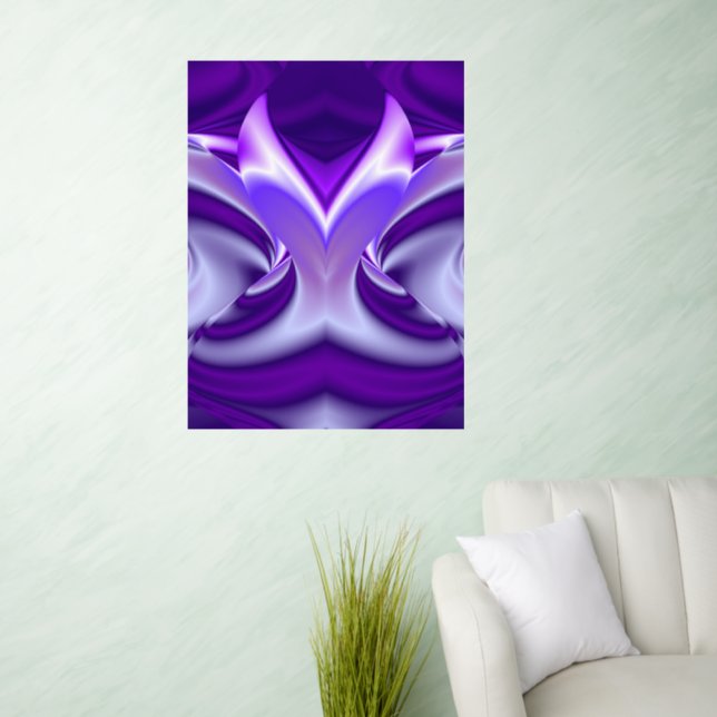 Purple Flower Rainbow Dreams Wall Decal (Living Room)