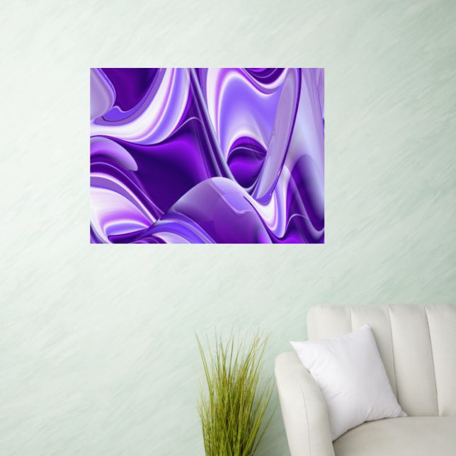 Purple Flower Rainbow Dreams Wall Decal (Living Room)