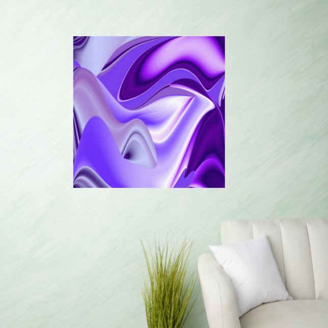 Purple Flower Rainbow Dreams Wall Decal (Living Room)