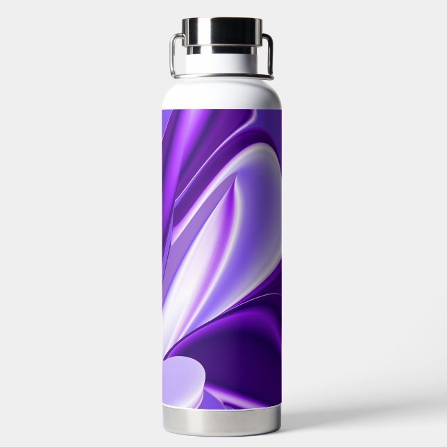 Purple Flower Rainbow Dreams Water Bottle (Back)