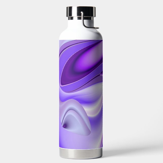 Purple Flower Rainbow Dreams Water Bottle (Left)