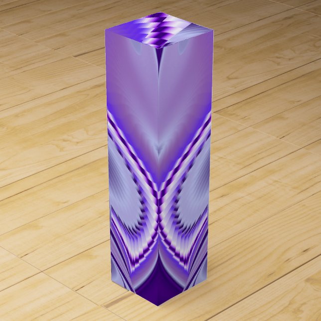 Purple Flower Rainbow Dreams Wine Box (Front)