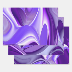 Purple Flower Rainbow Dreams Wrapping Paper Sheets