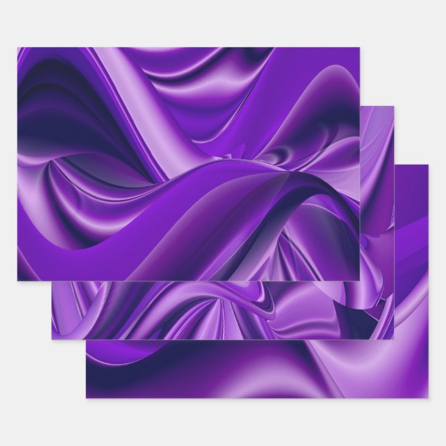 Purple Flower Rainbow Dreams Wrapping Paper Sheets (Set)