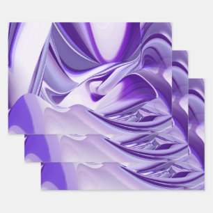 Purple Flower Rainbow Dreams Wrapping Paper Sheets