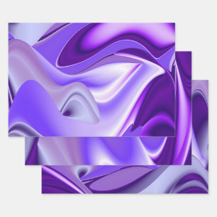 Purple Flower Rainbow Dreams Wrapping Paper Sheets