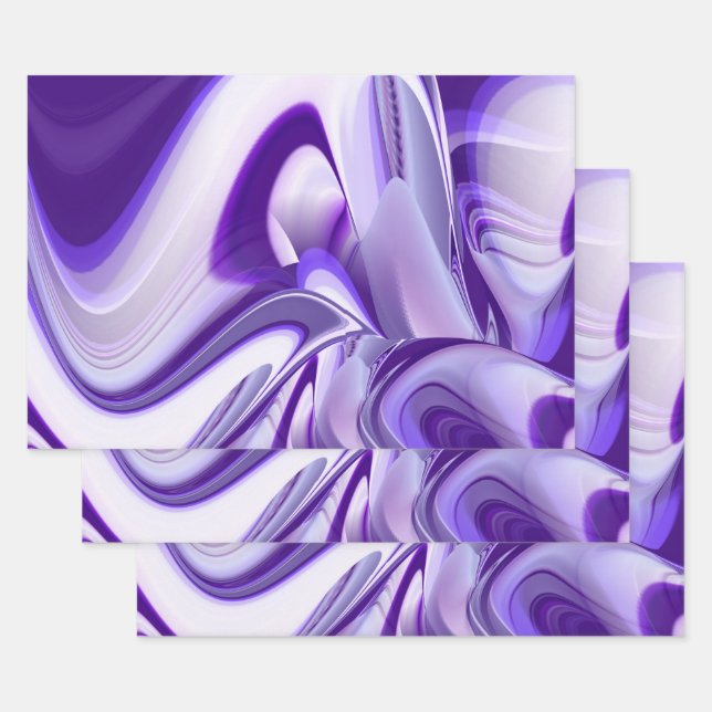 Purple Flower Rainbow Dreams Wrapping Paper Sheets (Set)