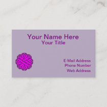 Purple Flower Ribbon Business Card