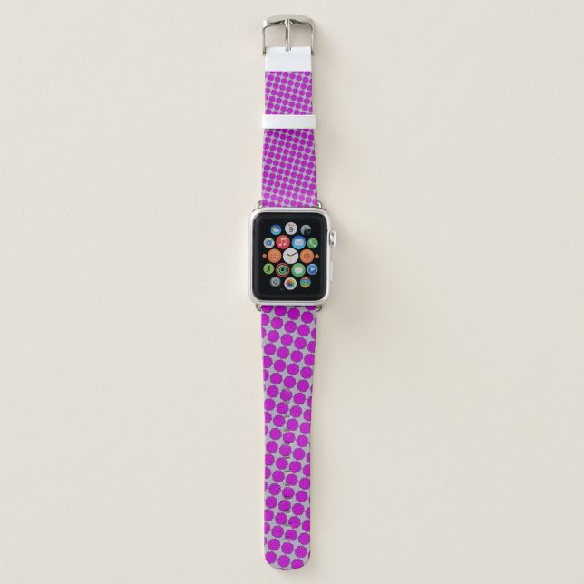 Purple Flower Ribbon by Kenneth Yoncich Apple Watch Band (Front)