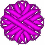 Purple Flower Ribbon by Kenneth Yoncich Cutout<br><div class="desc">Purple Flower Ribbon,  Key Chain.
Images Copyright (C) Kenneth Kenji Yoncich. 
All Rights Reserved.</div>