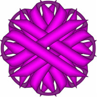 Purple Flower Ribbon by Kenneth Yoncich