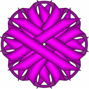 Purple Flower Ribbon by Kenneth Yoncich Cutout