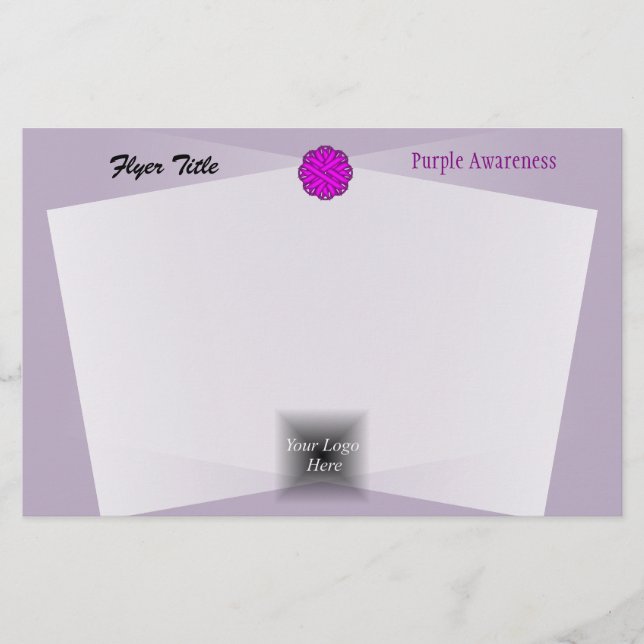 Purple Flower Ribbon by Kenneth Yoncich Flyer (Front)