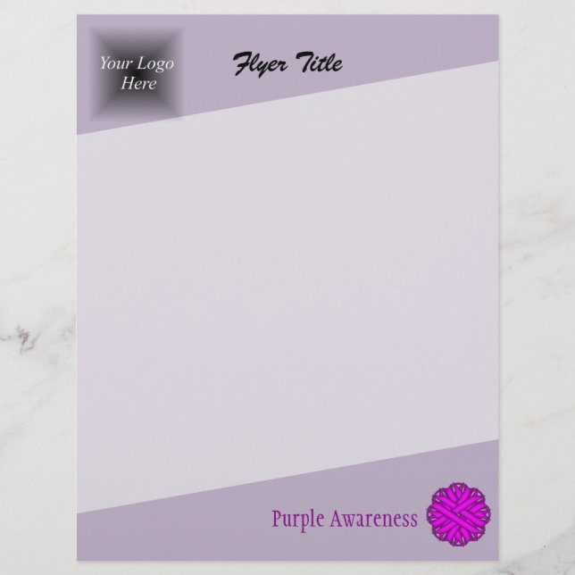 Purple Flower Ribbon by Kenneth Yoncich Flyer (Front)