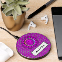 Purple Flower Ribbon by Kenneth Yoncich Wireless Charger