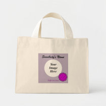 Purple Flower Ribbon Template by Kenneth Yoncich Mini Tote Bag