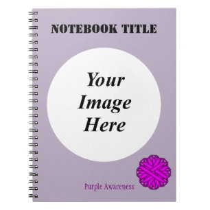 Purple Flower Ribbon Template by Kenneth Yoncich Notebook